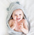 Bamboo Baby Bath Hooded Towel In Grey