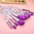 Bsroluna 10 Pcs Crystal Purple Makeup Brushes Synthetic Bristles Ideal Make Up Sets And Tools For Women