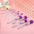 Bsroluna 10 Pcs Crystal Purple Makeup Brushes Synthetic Bristles Ideal Make Up Sets And Tools For Women
