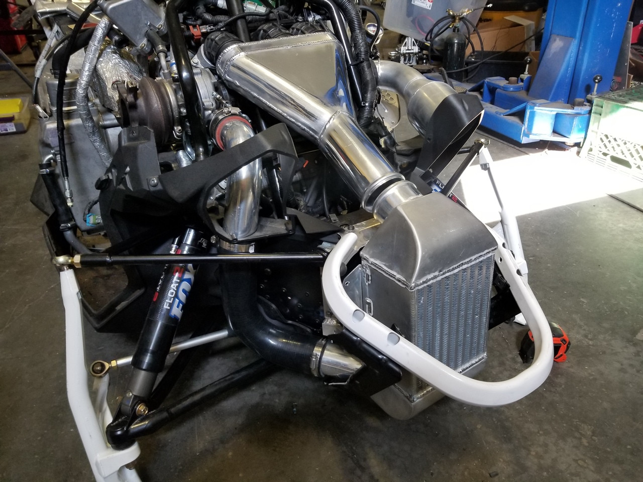 Turbo Dynamics 998 Super Cooler, high flow intake box, and