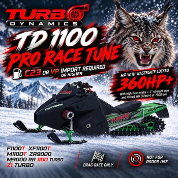  TD 3 stage ECU reflash with Arctic Cat 1100 Turbo Pro Race Tune 360HP+ Locked WG for C23 or VP import fuel with antilag