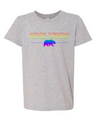 Grey t-shirt with logo color options