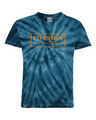 Tie dye script tee with logo color options