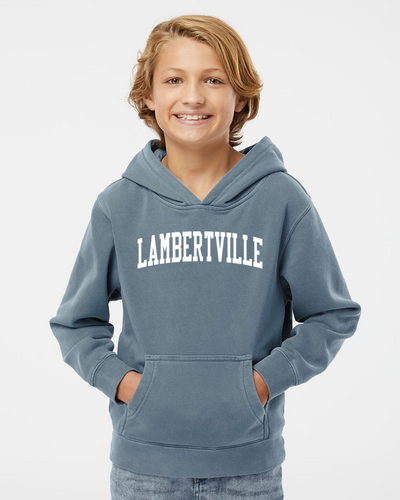 Lambertville IND Trading pullover hood in slate blue