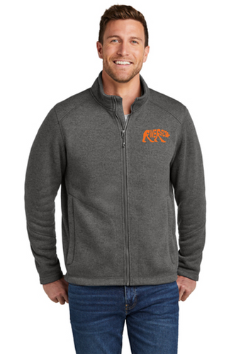 Port Authority® Arc Sweater Fleece Jacket with embroidered logo