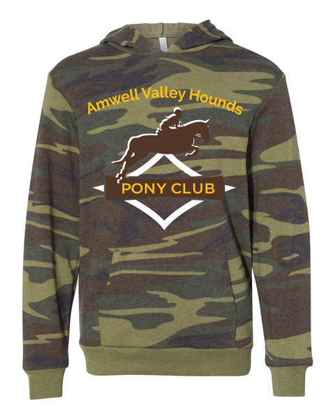 Youth and adult Camo  hooded fleece