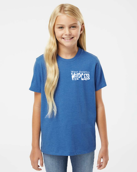 Alternative - Youth Cotton Jersey Go-To Tee  in heather royal Alternative - Youth Cotton Jersey Go-To Tee  in heather royal