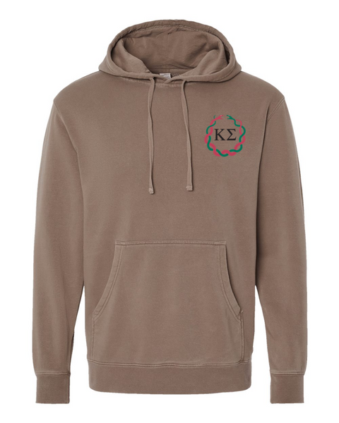 Unisex Midweight Pigment-Dyed Hooded Sweatshirt in Clay Unisex Midweight Pigment-Dyed Hooded Sweatshirt in Clay