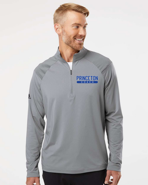 Adidas - Shoulder Stripe Quarter-Zip Pullover Adidas - Shoulder Stripe Quarter-Zip Pullover