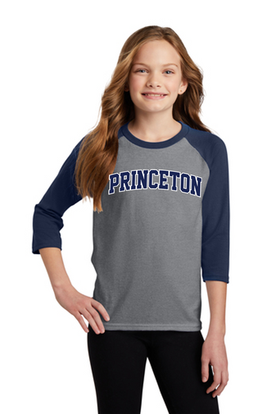 PC55YRS Port & Company® Youth Core Blend 3/4-Sleeve Raglan Tee
