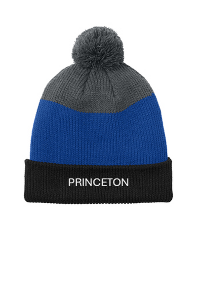 Port Authority® Cozy Striped Pom Beanie