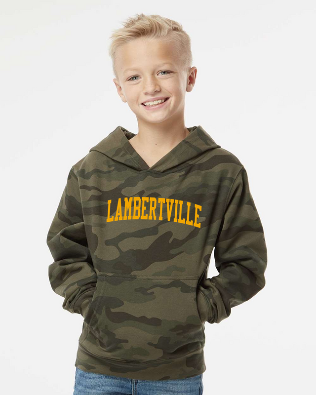 Independent Trading Co. - Youth Midweight Hooded Sweatshirt  in forest camo