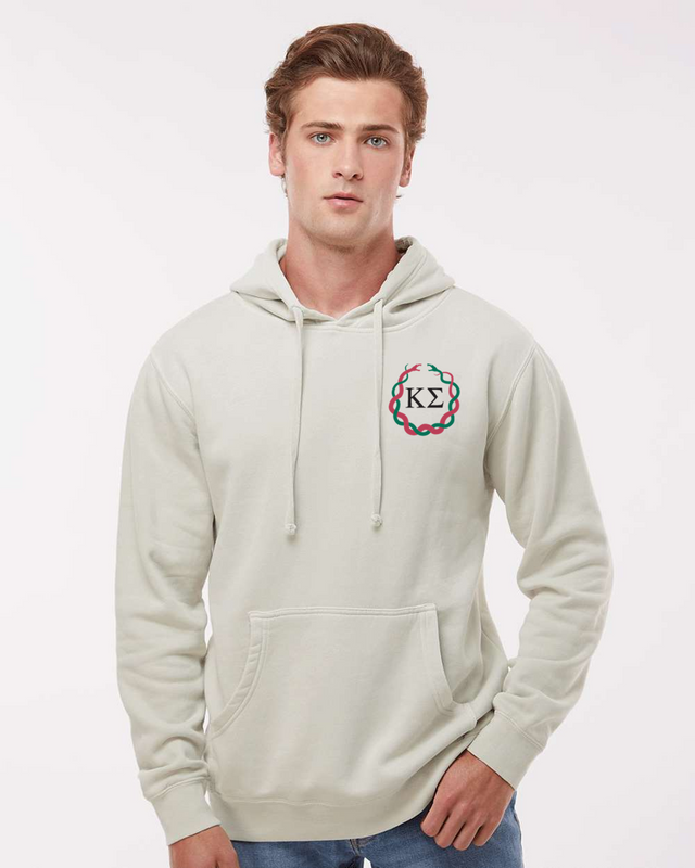 Unisex Midweight Pigment-Dyed Hooded Sweatshirt in pigment ivory
