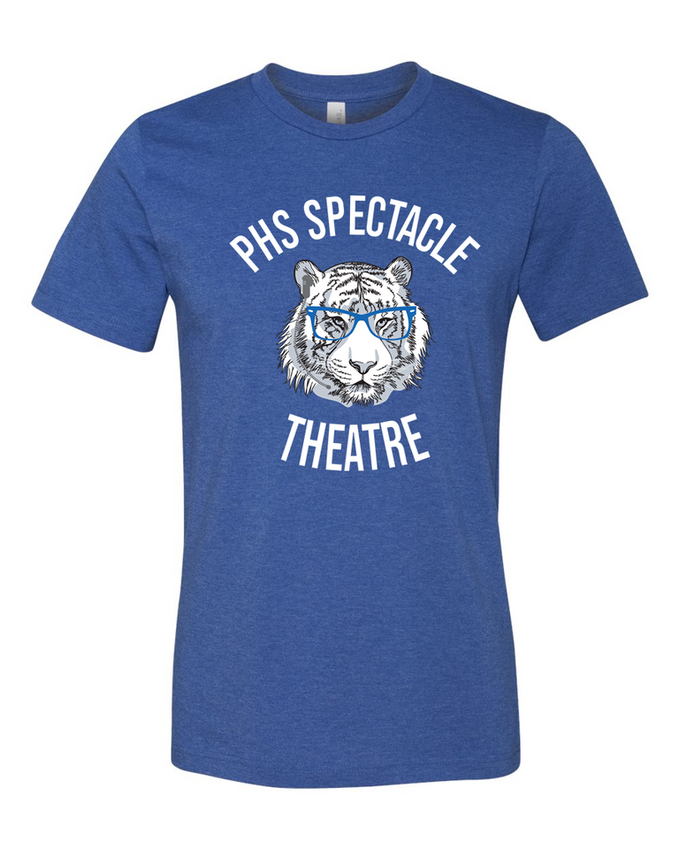 New! Spectacle Theatre  tee in royal New! Spectacle Theatre  tee in royal
