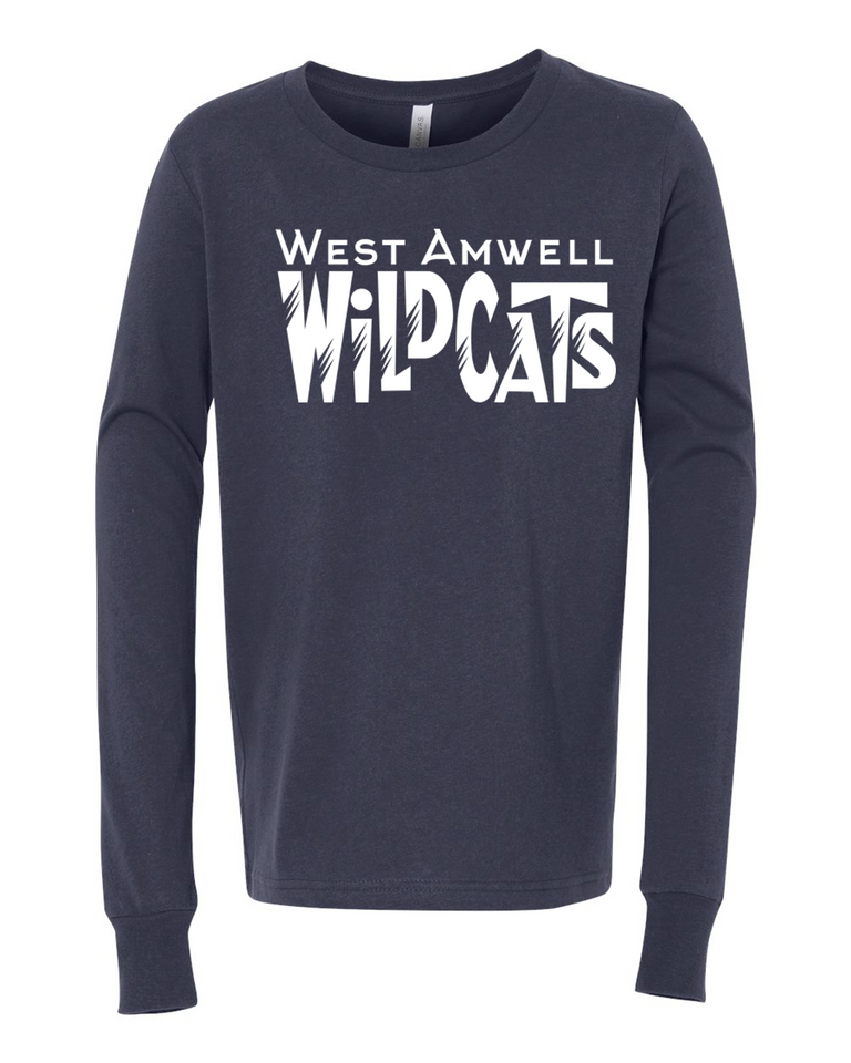 Bella and Canvas Long sleeve tee in navy