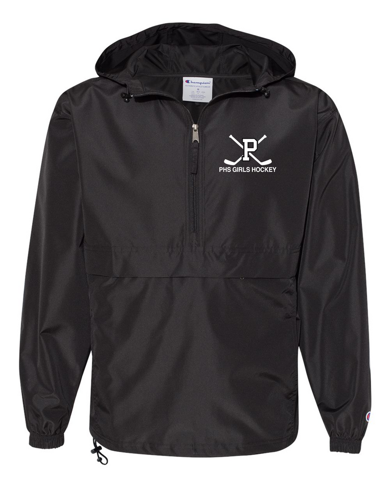 Champion - Packable Quarter-Zip Jacket in Black and Navy