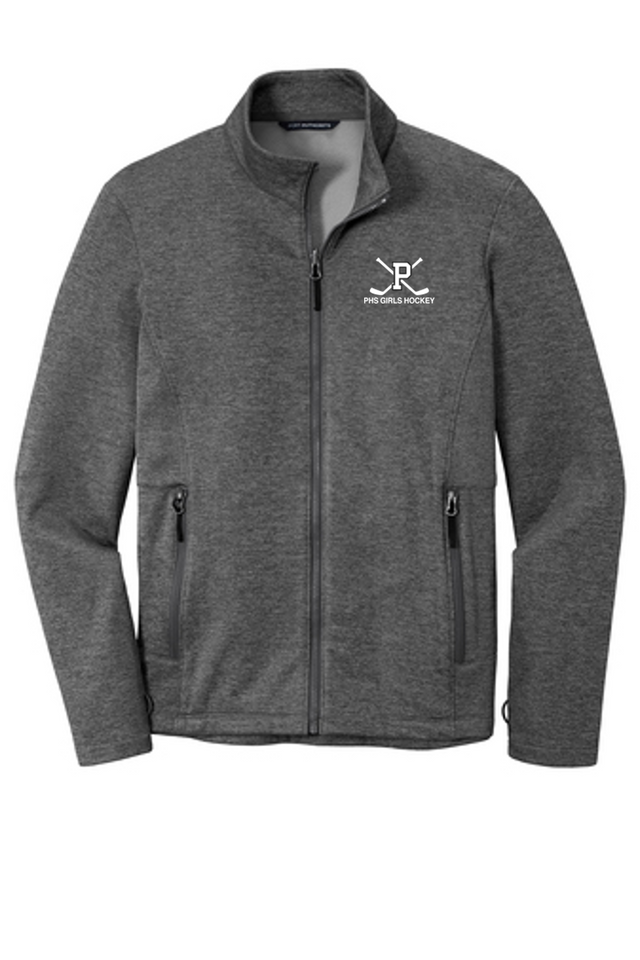 Port Authority® Collective Striated Fleece Jacket in Grey