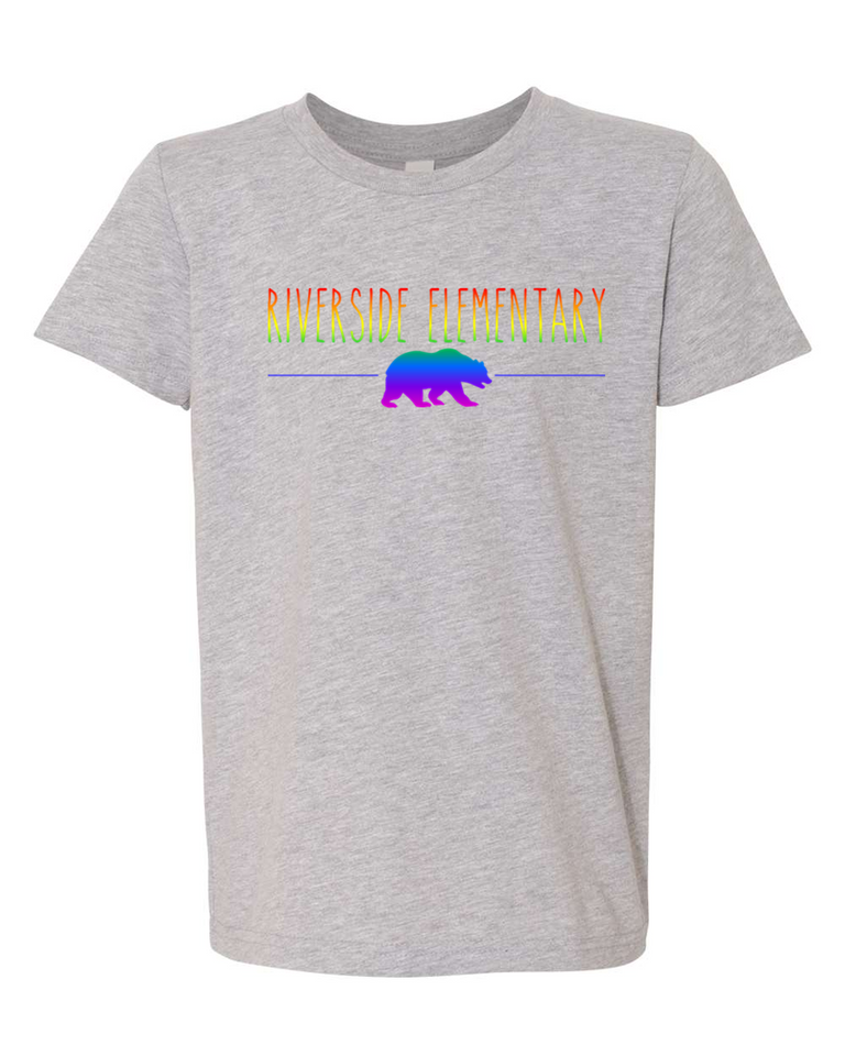 Grey t-shirt with logo color options