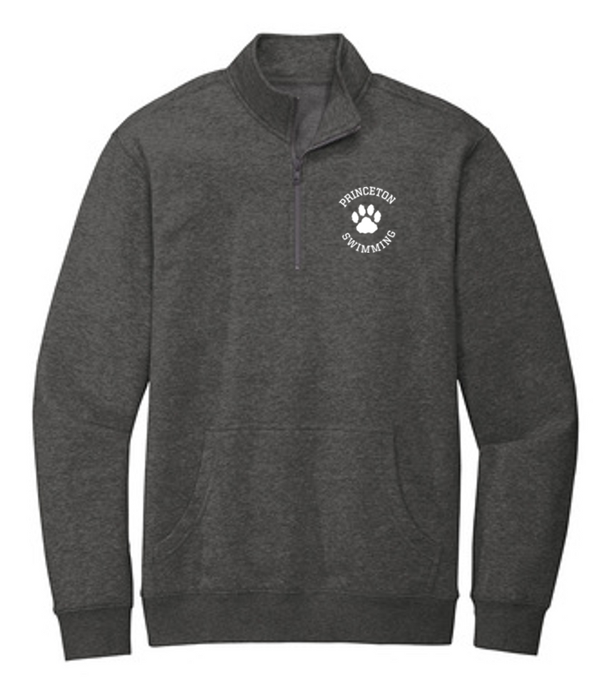 Swimming quarter zip in heather charcoal