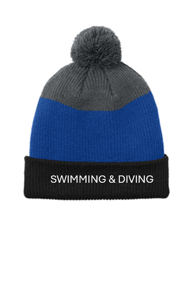 Port Authority® Cozy Striped Pom Beanie Port Authority® Cozy Striped Pom Beanie