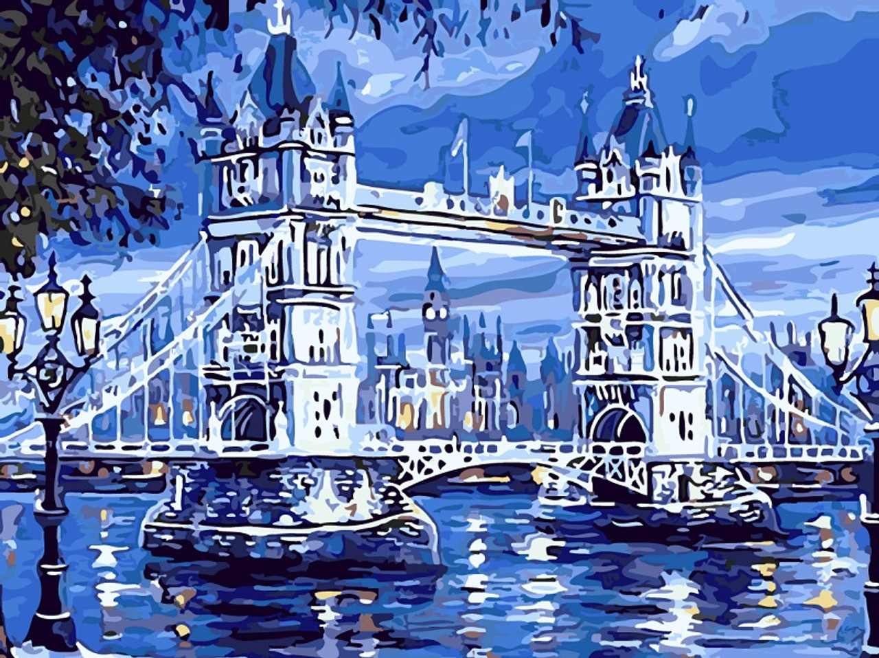 Paint by Numbers 40x50cm - London Tower Bridge 2