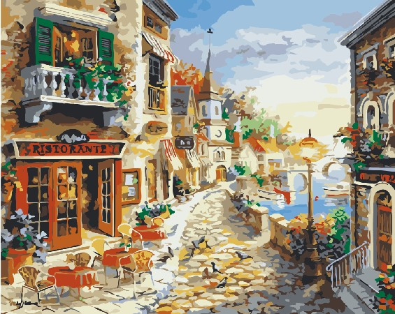 Paint by Numbers 40x50cm Town in Italy