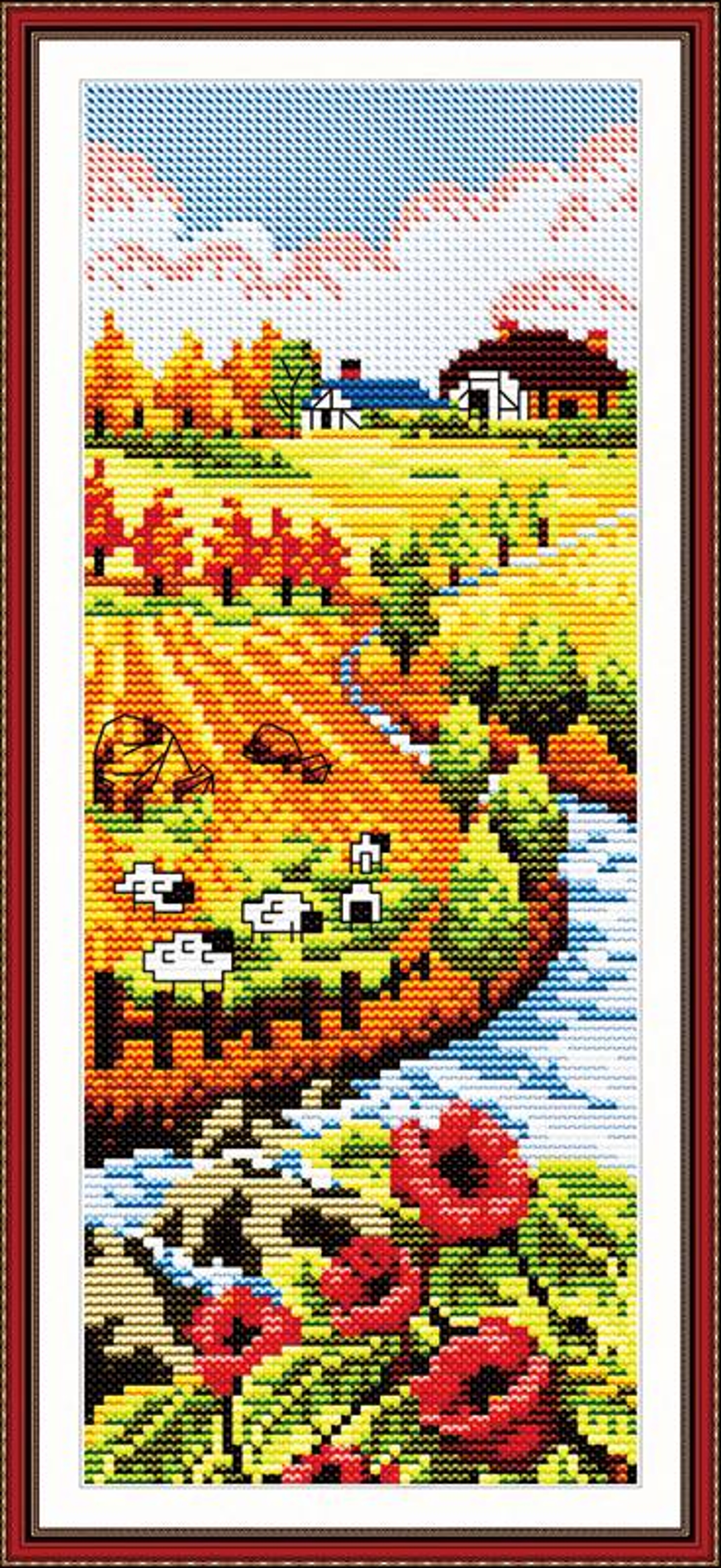 Cross Stitch Kit 23x42cm - Autumn