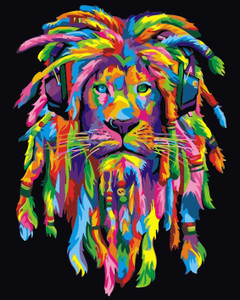 Colourful Hippie Lion Colourful Hippie Lion