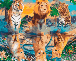 Feline Family Paint by Numbers Feline Family Paint by Numbers