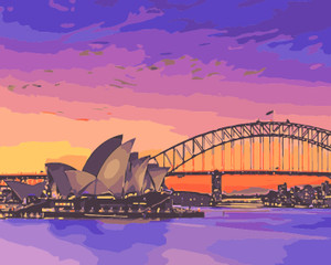Sunset at Sydney Opera House Sunset at Sydney Opera House