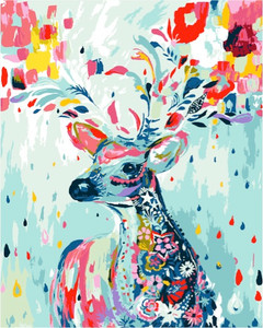 Massive Colourful Deer paint by numbers kit 50x65cm Massive Colourful Deer paint by numbers kit 50x65cm