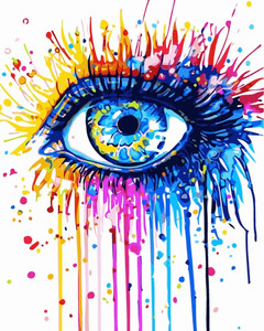 Colourful Eye 2 Paint by Numbers Kit - 40x50cm Colourful Eye 2 Paint by Numbers Kit - 40x50cm