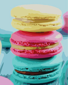 Colourful Macarons Paint by Numbers Kit - 40x50cm Colourful Macarons Paint by Numbers Kit - 40x50cm