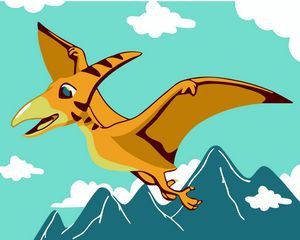 Mountain Pterodactyl Paint by Numbers 20x30cm Kit Mountain Pterodactyl Paint by Numbers 20x30cm Kit
