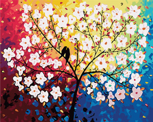 Rainbow Blossom Paint by Numbers Kit Rainbow Blossom Paint by Numbers Kit