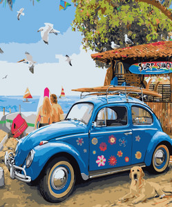 Beach Wagon Paint by Numbers Kit Beach Wagon Paint by Numbers Kit