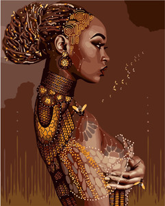 Gorgeous African Lady Paint by Numbers Gorgeous African Lady Paint by Numbers