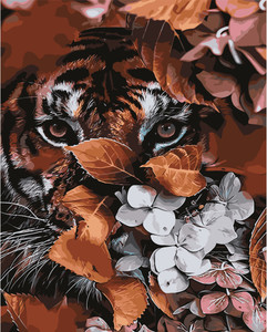 Camouflage Tiger Paint by Numbers Camouflage Tiger Paint by Numbers