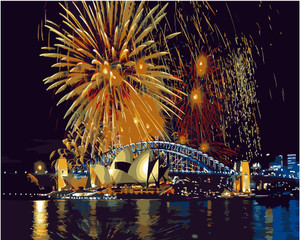 Fireworks at the Opera House Paint by Numbers Fireworks at the Opera House Paint by Numbers