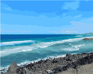 Ocean at Burleigh Heads Paint by Numbers Ocean at Burleigh Heads Paint by Numbers