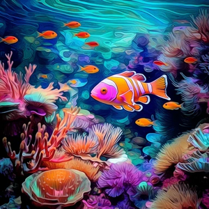 Ocean Clown Fish - Made to Order Paint by Numbers