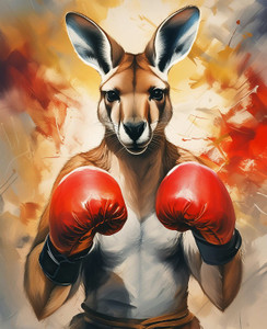 Fighting Kangaroo with Boxing Glove 3