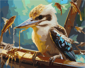 Kookaburra and Flying Fish