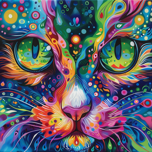 Colourful Cat Face