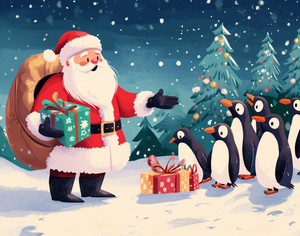 Santa and Penguin