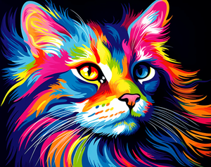 Colourful Rainbow Cat