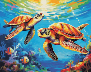 Ocean Turtles in Play