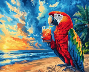 Cockatoo Drinking Cocktail