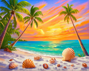 Tropical Beach at Sunset Tropical Beach at Sunset