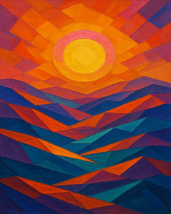 Sunset Over Hills Sunset Over Hills